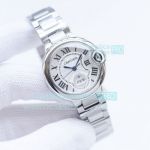 Replica Cartier Ballon Bleu White Roman Dial Quartz Watch 33MM